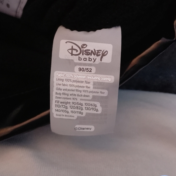 RARE Disney Baby MICKEY MOUSE Black Down Puffer Jacket - Picture 11 of 11